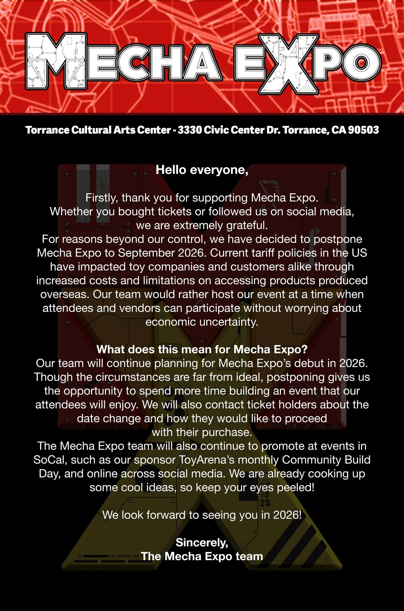 MX Postponement